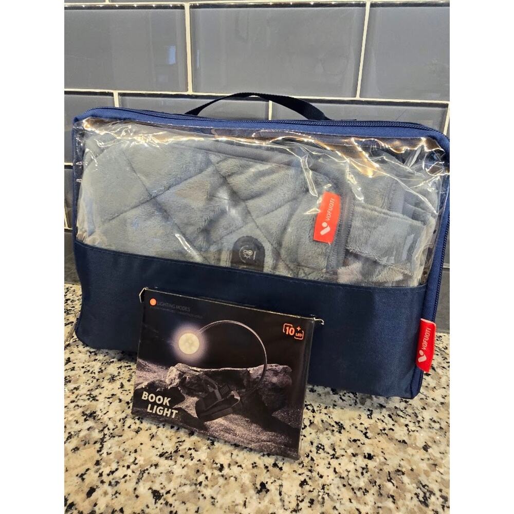 Vofuoti Weighted Heating Pad w/ Travel Case + Free LED Light | Open Box